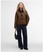 Women's Barbour Myra Wax Duffle Jacket - Bark / Hessian Tartan