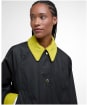Women's Barbour Icons Modern Beadnell Wax Jacket - Black / Classic Tartan