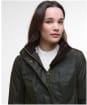 Women's Barbour Fern Waxed Jacket - Fern / Classic Tartan