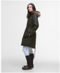 Women's Barbour Durham City Waxed Parka - Fern