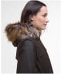 Women's Barbour Durham City Waxed Parka - Rustic