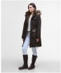 Women's Barbour Durham City Waxed Parka - Rustic