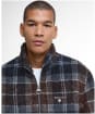 Men's Barbour Tartan Zip Through Fleece Jacket - Midnight Oak Tartan