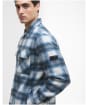 Men's Barbour International Clayton Brushed Fleece Overshirt - SHADED EMERALD