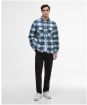 Men's Barbour International Clayton Brushed Fleece Overshirt - SHADED EMERALD