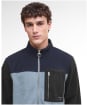 Men's Barbour Colour Block Fleece Full Zip Jacket - Grey Marl