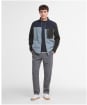 Men's Barbour Colour Block Fleece Full Zip Jacket - Grey Marl