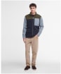 Men's Barbour Colour Block Fleece Full Zip Jacket - Navy