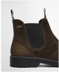 Men's Barbour Patton Waterproof Chelsea Boots - OILED BROWN SUED