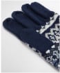 Men's Barbour Marlow Fair Isle Knitted Gloves - Navy