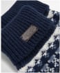 Men's Barbour Marlow Fair Isle Knitted Gloves - Navy