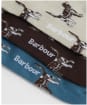 Men’s Barbour Pointer Dog Socks Gift Box - Bluestone