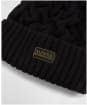 Men's Barbour International Drift Cable Beanie - Black / Shadow