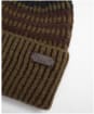 Men's Barbour Harray Beanie Hat - OLIVE/FIRED BRIC