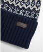 Men's Barbour Marlow Fair Isle Pom Beanie Hat - Navy