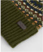 Men's Barbour Marlow Fair Isle Pom Beanie Hat - Olive