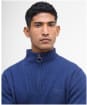 Men's Barbour Essential Wool Half Zip Sweater - Atlantic Blue