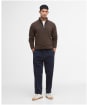 Men's Barbour Essential Wool Half Zip Sweater - Dark Oak