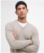 Men's Barbour Essential Lambswool V Neck Sweater - Washed Stone