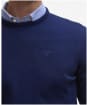 Men's Barbour Essential Lambswool Crew Neck Sweater - Atlantic Blue