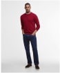 Men's Barbour Essential Lambswool Crew Neck Sweater - Biking Red