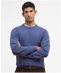 Men's Barbour Patch Crew Neck Lambswool Sweater - Dark Indigo