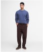 Men's Barbour Patch Crew Neck Lambswool Sweater - Dark Indigo