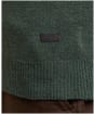 Men's Barbour Patch Crew Neck Lambswool Sweater - Olive