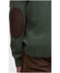 Men's Barbour Patch Crew Neck Lambswool Sweater - Olive