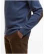 Men's Barbour Patch Half Button Lambswool Sweater - Dark Indigo