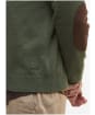 Men's Barbour Patch Half Button Lambswool Sweater - Olive