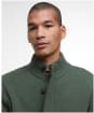 Men's Barbour Patch Zip Through Sweater - Olive