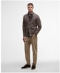 Men's Barbour Patch Zip Through Sweater - Dark Stone