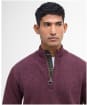 Men's Barbour Holden Half Zip Sweater - Ruby Marl