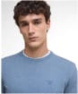 Men's Barbour Pima Cotton Crew Neck Sweater - Bluestone