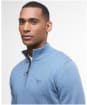 Men’s Barbour Cotton Half Zip Sweater - Bluestone