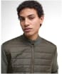 Men's Barbour Carn Baffle Zip Thru Quilted Sweater - Olive