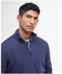 Men's Barbour Tisbury Half Zip Sweater - Deep Blue