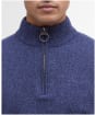 Men's Barbour Tisbury Half Zip Sweater - Deep Blue