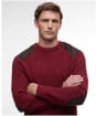 Men's Barbour Raisthorpe Crew Neck Jumper - Fired Brick
