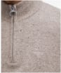 Men's Barbour Tainsbury Half Zip Knitted Jumper - Stone