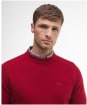 Men's Barbour Grangetown Crew Neck Sweater - Biking Red