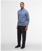 Men's Barbour Talder Half Zip Knitted Jumper - Bluestone