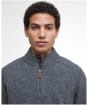 Men's Barbour Talder Half Zip Knitted Jumper - Charcoal