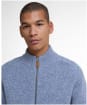 Men's Barbour Talder Zip Through Knitted Jumper - Bluestone