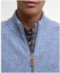 Men's Barbour Talder Zip Through Knitted Jumper - Bluestone