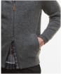 Men's Barbour Talder Zip Through Knitted Jumper - Charcoal