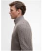 Men's Barbour Ramsden Half Zip Knitted Jumper - Military Marl