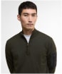Men's Barbour International Blades Cotton Half Zip Jumper - Sage