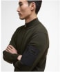 Men's Barbour International Blades Cotton Half Zip Jumper - Sage